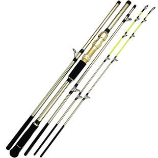 威海碳素M 硬调全金属轮座3米路亚竿 XH软硬双竿稍四节巨物船钓竿