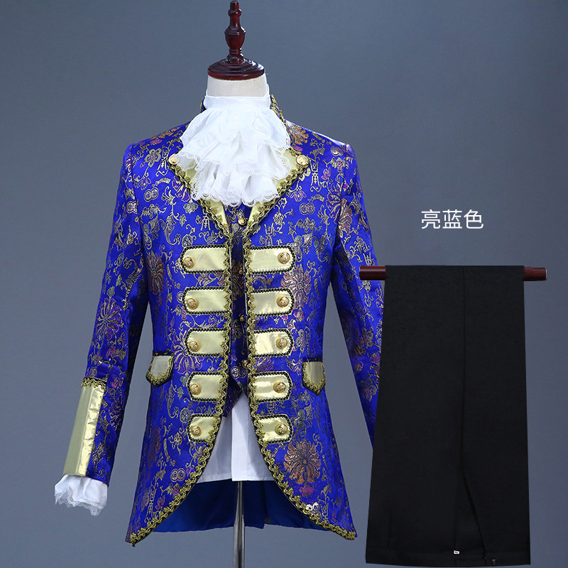 欧式复古宫廷王子贵族礼服演出服