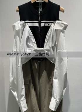 真我永恒2024春季新品女士两件套衬衣针织衫2414B61216正品吊1199