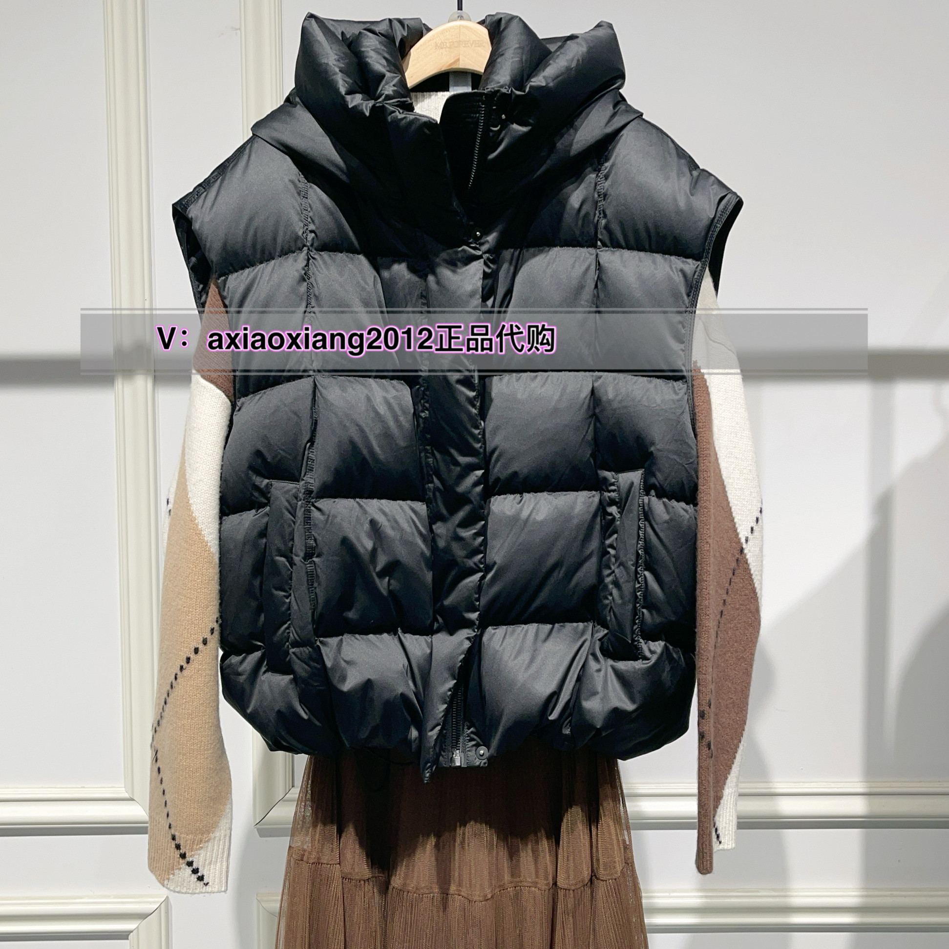 MEFOREVER真我永恒2024冬款羽绒马甲厚款2442A72079吊1799