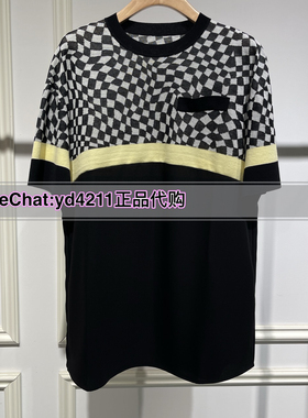 真我永恒2024夏棋盘格针织短袖2424B52032吊899