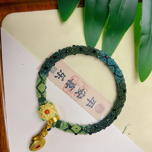 成品立体回纹手镯云深不知处纯款手工可穿配饰（定制净手围定制）