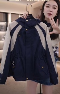 港风复古新款 时尚 冲锋衣LY4703 新品 CocoHerben2024秋季