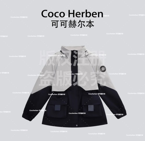 CocoHerben冬季美拉德色系时尚港风复古新款羽绒服LY4858