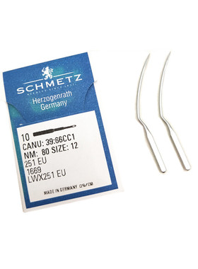 德国蓝狮环宇挑脚车针LWX251撬边机针挑裤脚缲边暗缝机针LW*251EU