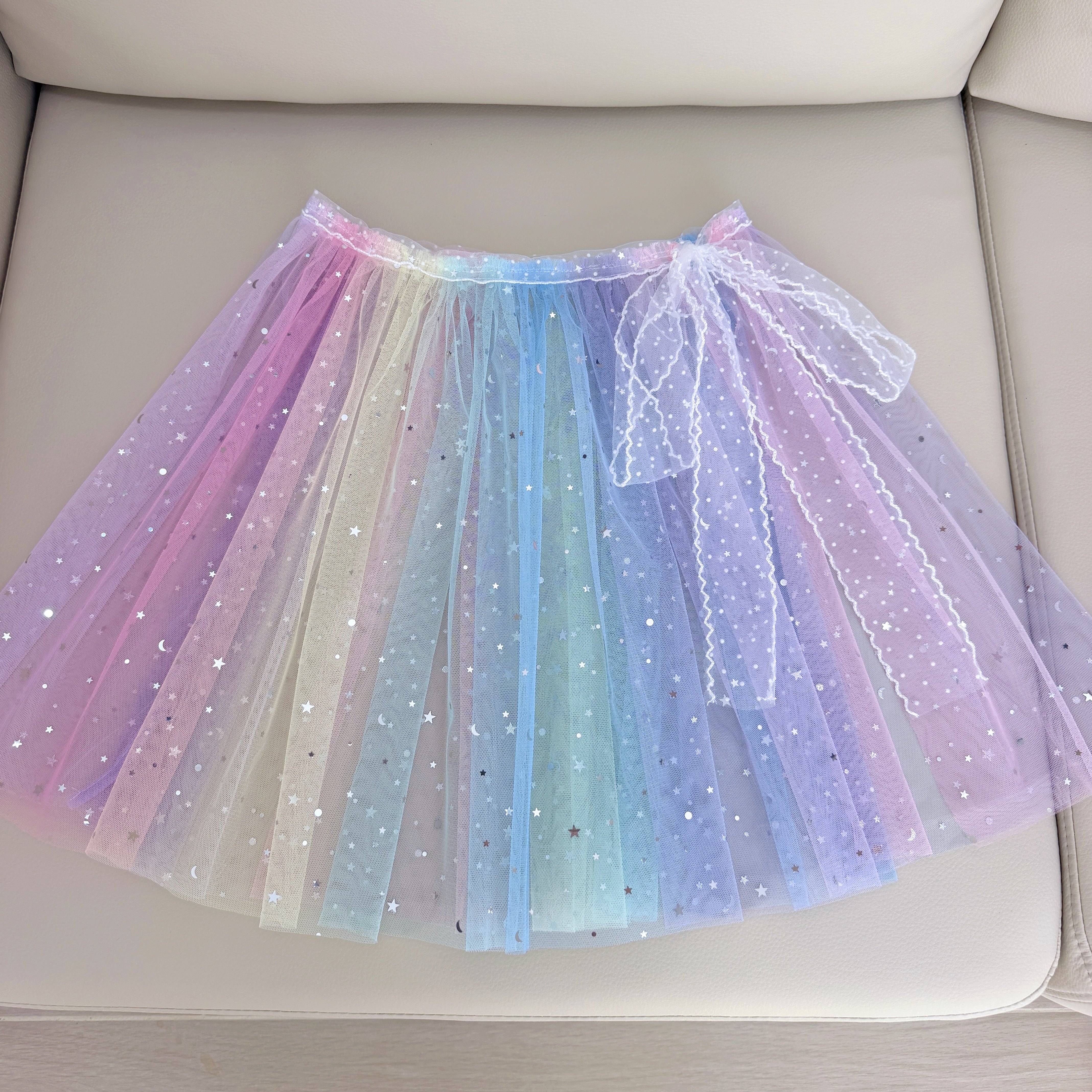 thumbnail for Fairykei handmade rainbow drape dress decora lolita star-shaped dress