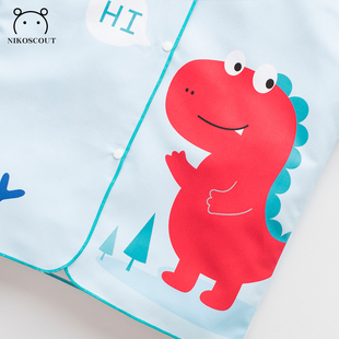 儿童浴袍薄速干浴巾游泳专用沙滩斗篷恐龙L男童小宝宝连帽吸水毛