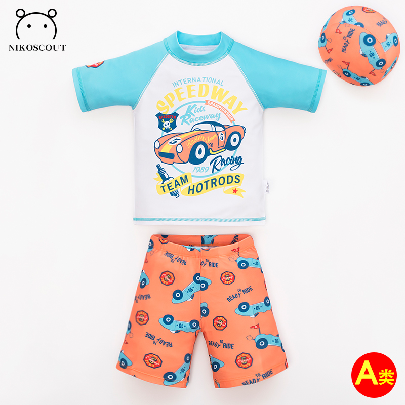 男童速干分体泳衣褪色起球包赔