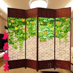 折叠隔断折屏移动布艺简约双面客厅卧室酒店办公中式草编屏风包邮