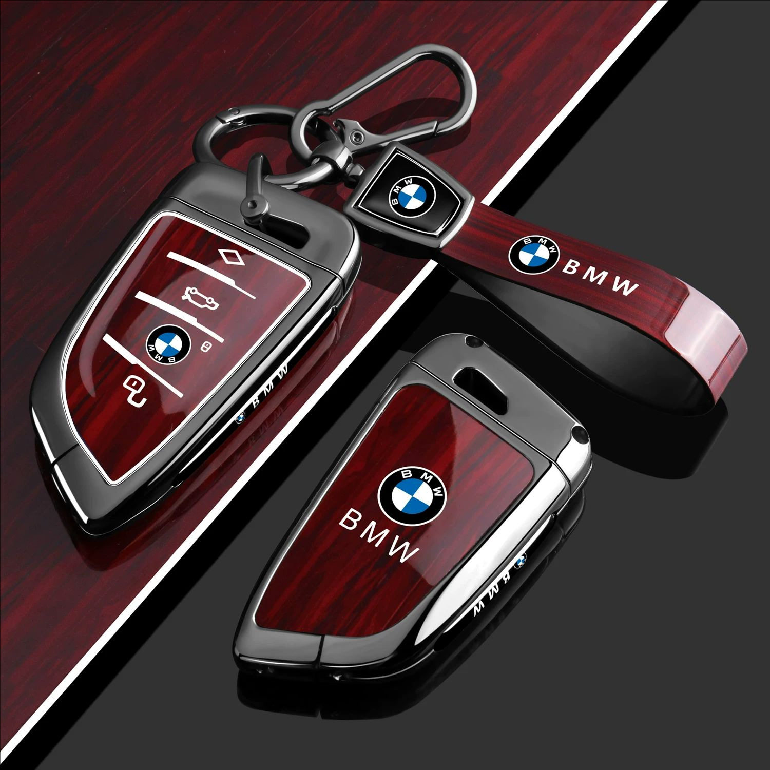 适用宝马钥匙套3系325i/i3i5i7ix新5系530li/X1X3X5X6X7车包扣壳