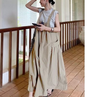 韩国chic2025背心裙宽松裙子女