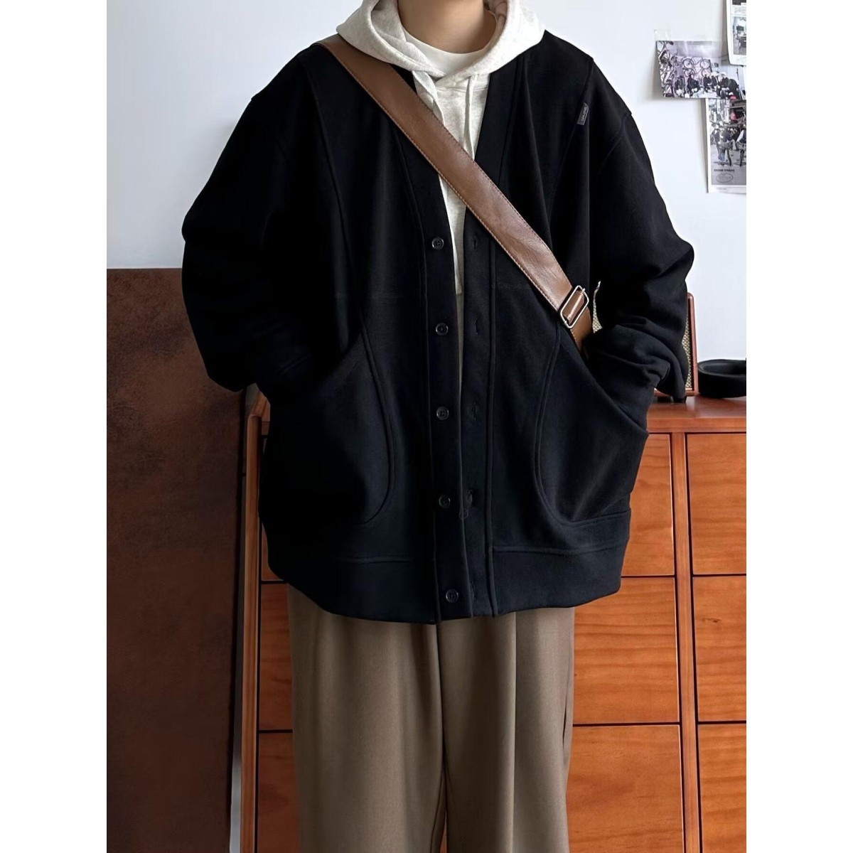 wassup happy开衫卫夹克