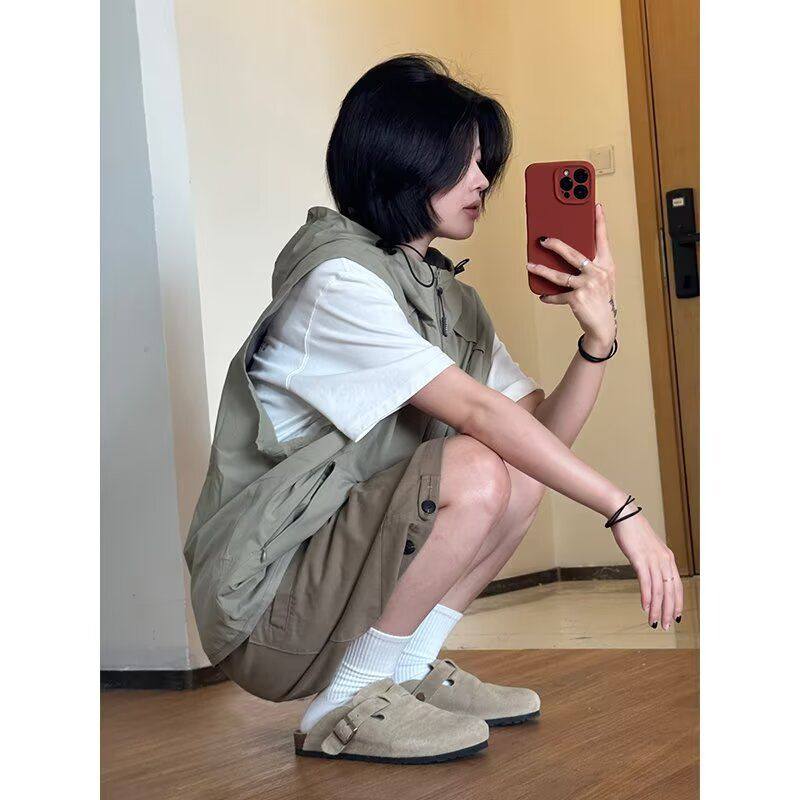 日系潮流速干马甲男款夏季cit背心