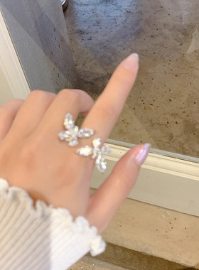 轻奢浪漫微镶锆石超闪开口戒指