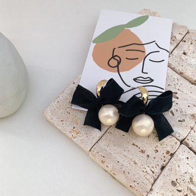 东大门布艺复古甜美风ins大珍珠