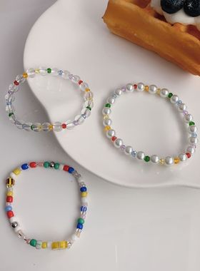 韩国东大门edito春夏七彩串珠