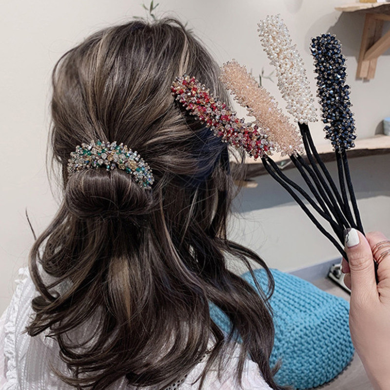 盘发神器优雅小仙女懒人半丸子头气质韩版蓬松头饰简约网红头饰