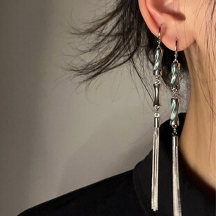 【很多星星】新中式竹节长款流苏耳环民族风高级感气质耳坠耳饰女