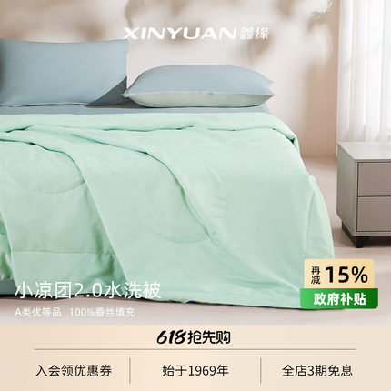 鑫缘可水洗蚕丝被100%蚕丝填充夏凉被空调被凉感夏被小凉团升级款