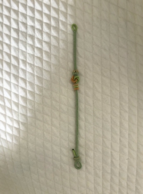 纯手工编织八股辫同心结手绳单向抽拉调节手绳