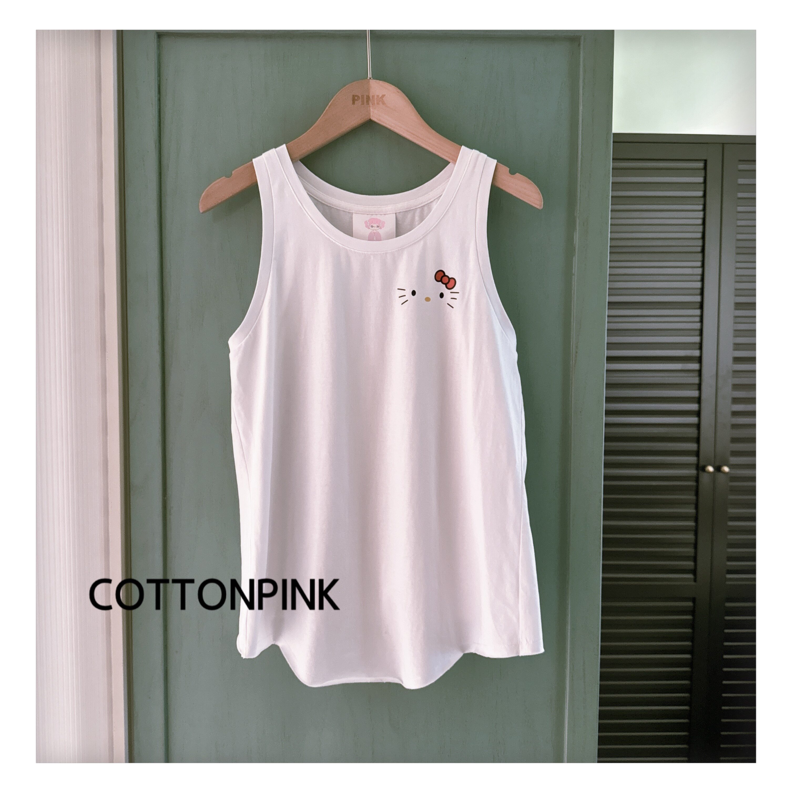 COTTONPINK女装可爱背心潮流百搭无袖Kitty猫上衣女