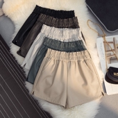 百搭外穿打底靴裤 皮短裤 子 高腰阔腿裤 显瘦A字裤 女2025年秋季 韩版