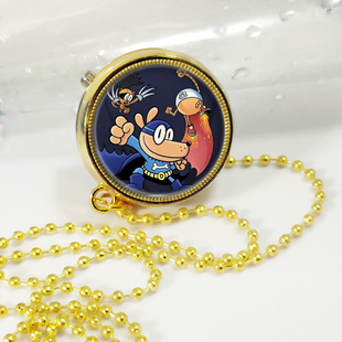 神探Dog man狗狗儿童动漫周边旋转陀螺项链怀表生日礼物精致怀表