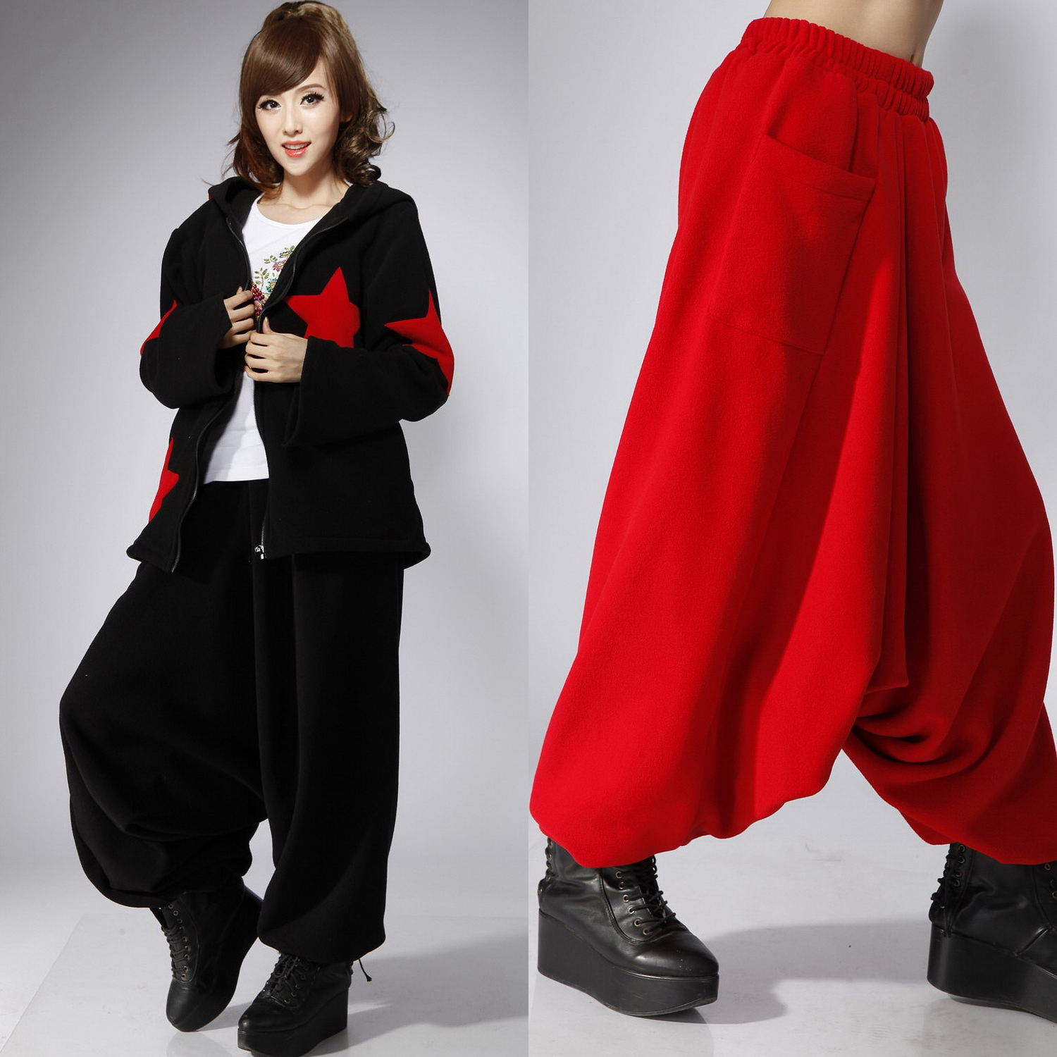 休闲长裤抓绒尼泊尔低裆瑜伽