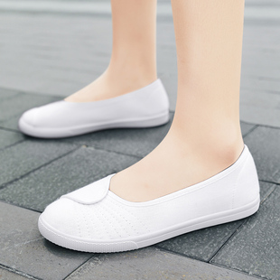 老北京布鞋女一字护士小白鞋美容医院经典银行跳舞专用透气帆布鞋