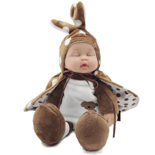 比伯娃娃Bieber正版安抚玩偶绒玩具公仔女孩男孩儿童礼物斗篷兔兔