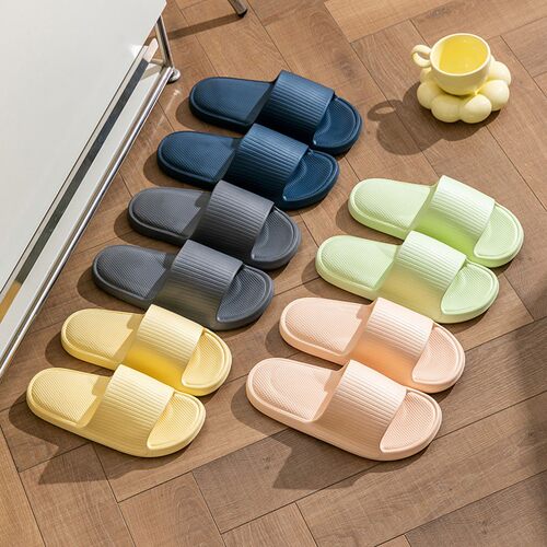 EVA拖鞋女室内家居静音男士浴室洗澡防滑家用情侣简约厚底凉拖鞋
