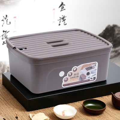 茶水桶废水桶高颜值过滤家用茶渣桶茶具配件超矮大号茶桶扁矮款扁