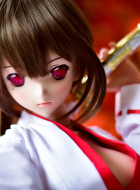 【EvokeDoll】honoo巫女焰1/3 62cmL胸硅胶娃娃包胶素体同BJD、DD