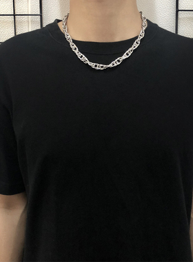 日系新款潮牌钛钢不掉色刻字项链