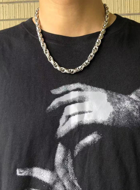 STAYSTRONG情侣痞帅新潮男女锁骨古巴链高级感不褪色嘻哈钛钢项链