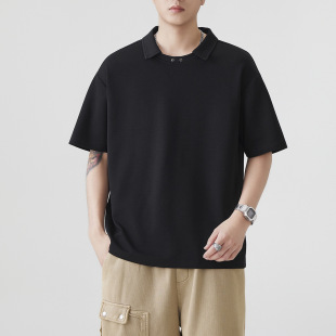 NASA官方联名2026夏季新款高级感Polo衫短袖T恤男款潮牌痞帅宽松