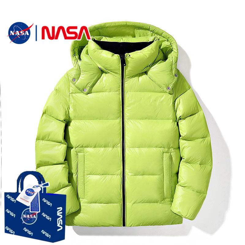NASA联名男款白鸭绒羽绒服