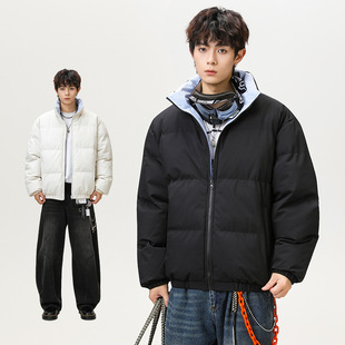 痞帅高级感 潮牌外套加厚棉衣冬装 NASA官方联名两面穿棉服男款 冬季