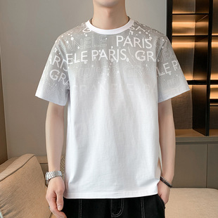 NASA官方联名棉质短袖t恤男士夏季潮牌薄款休闲圆领半袖体恤男款