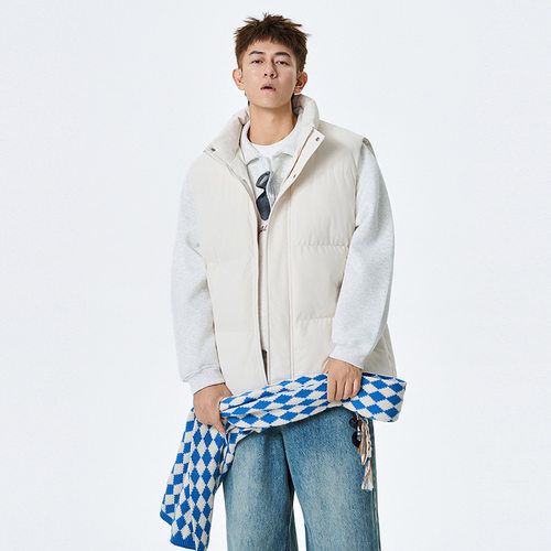 NASA联名男棉马甲冬季潮流