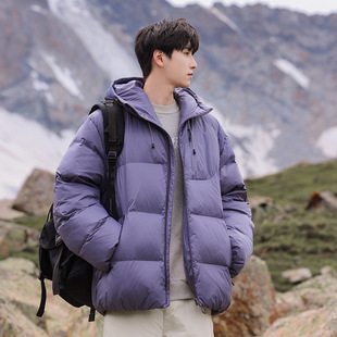 NASA官方联名90%白鸭绒子高充绒羽绒服男士 极寒加厚连帽面包 冬季