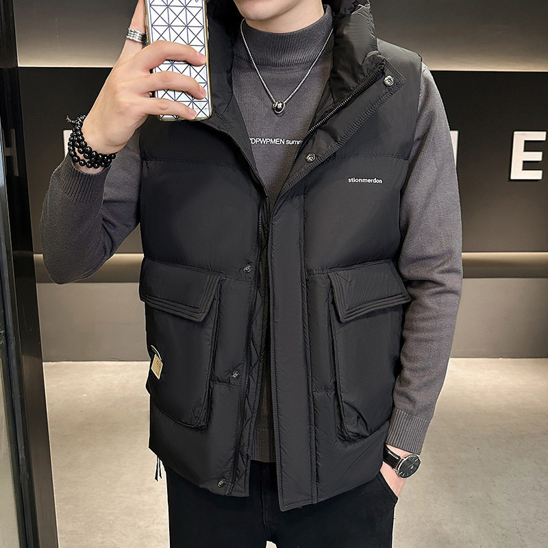 NASA联名男款加厚工装羽绒马甲