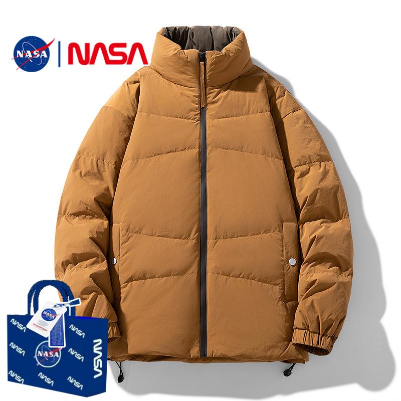 NASA官方联名男士休闲羽绒服大码冬季新款青年男装加厚保暖时尚运