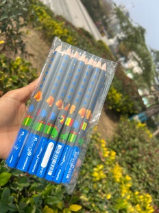 儿童小学生笔杆直径1厘米大三角杆椴木正姿写字铅笔20支 瑕疵