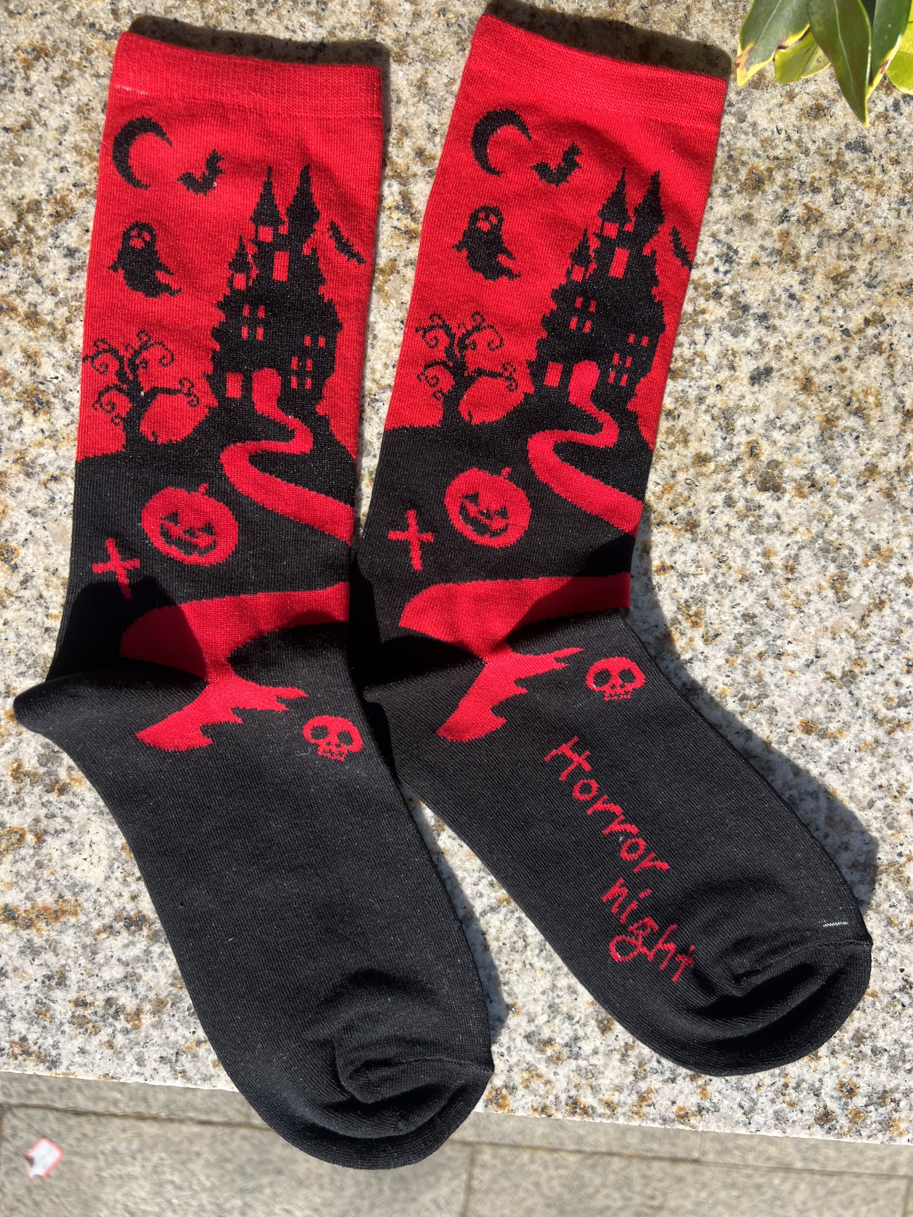 外贸库存尾货万圣节中筒袜34-38码1双