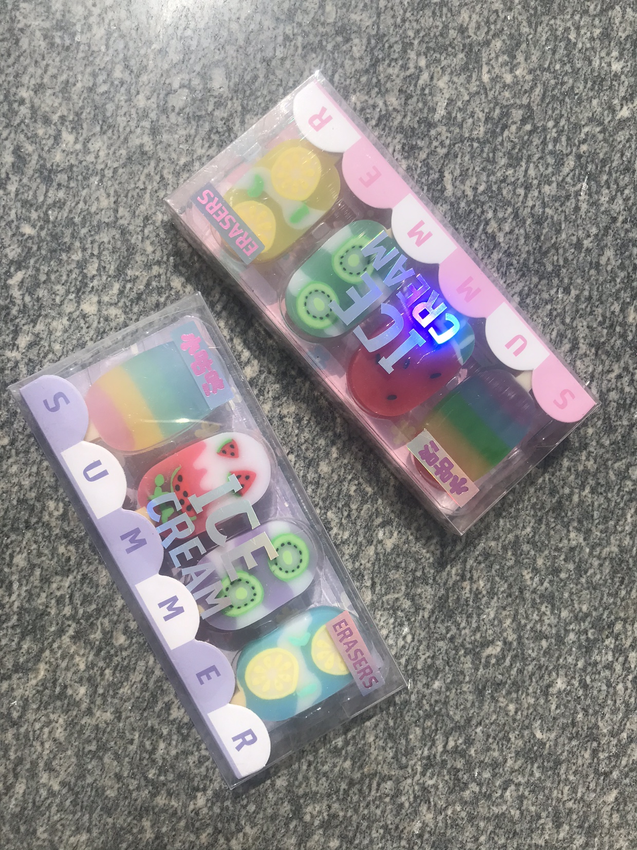 新款雪糕橡皮擦 4只