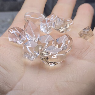 保真天然茶水晶随形散珠子手串浅茶晶桶珠手链项链diy配件配饰品