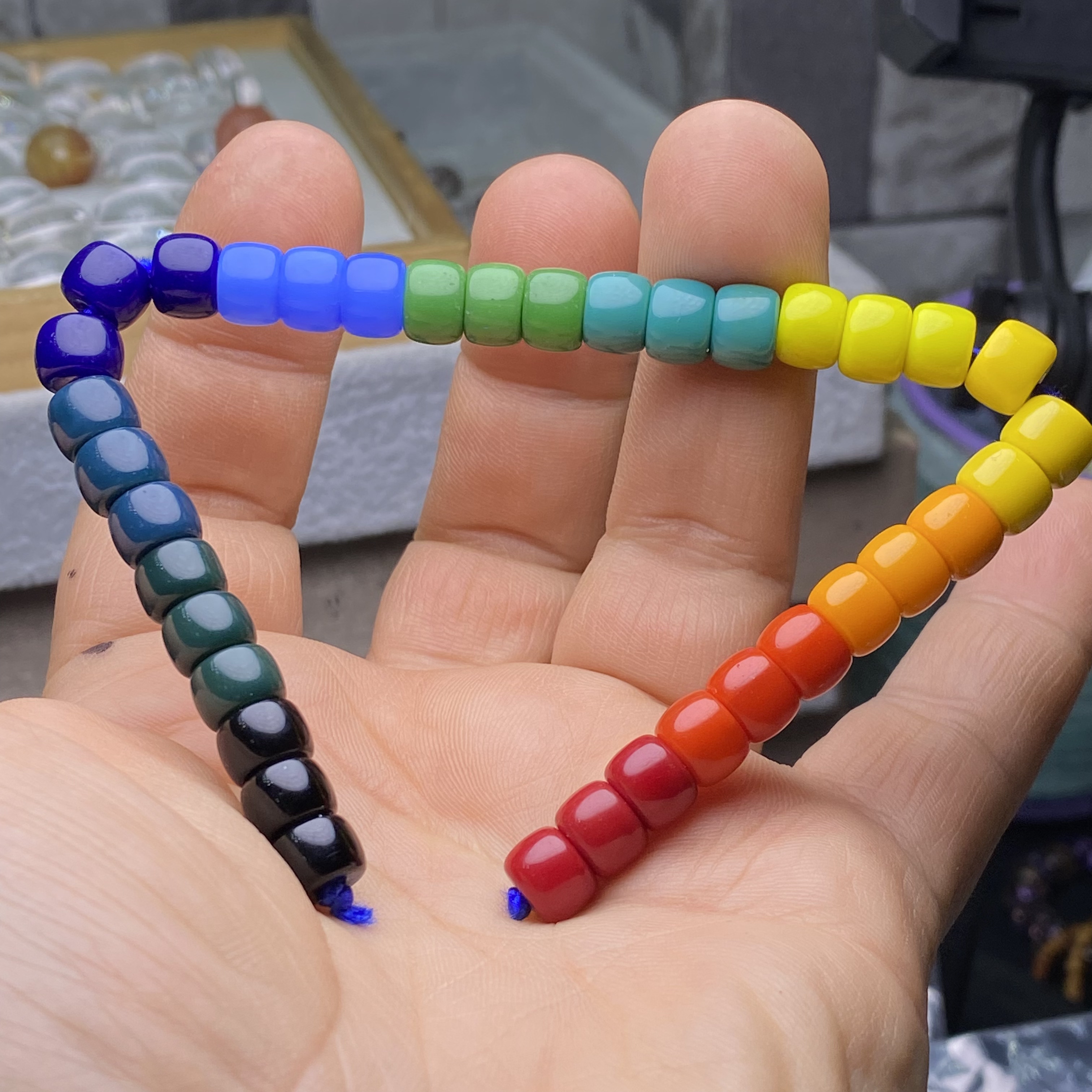 彩琉璃老型珠桶珠散珠手串手链文玩蜜蜡佛珠项链diy隔珠配件配饰
