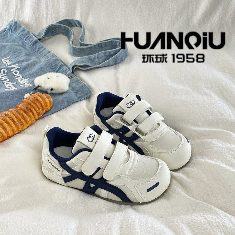 环球原创小众可爱日系丑萌大头鞋女春秋新款学生百搭魔术贴小白鞋