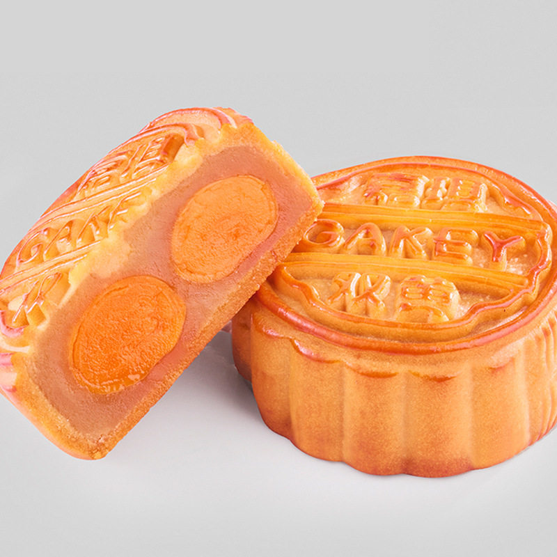 正品嘉琪月饼双黄白莲蓉 广式月饼礼盒装 4粒装 团购批发包邮中秋